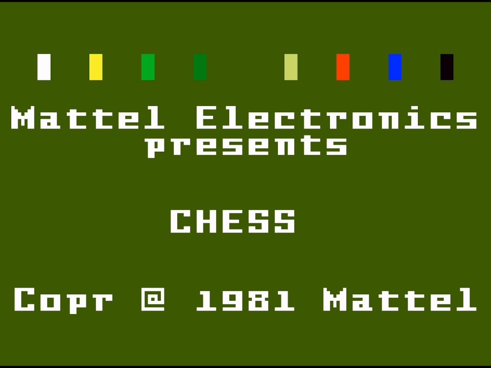 Title Screen of USCF Chess for Intellivision